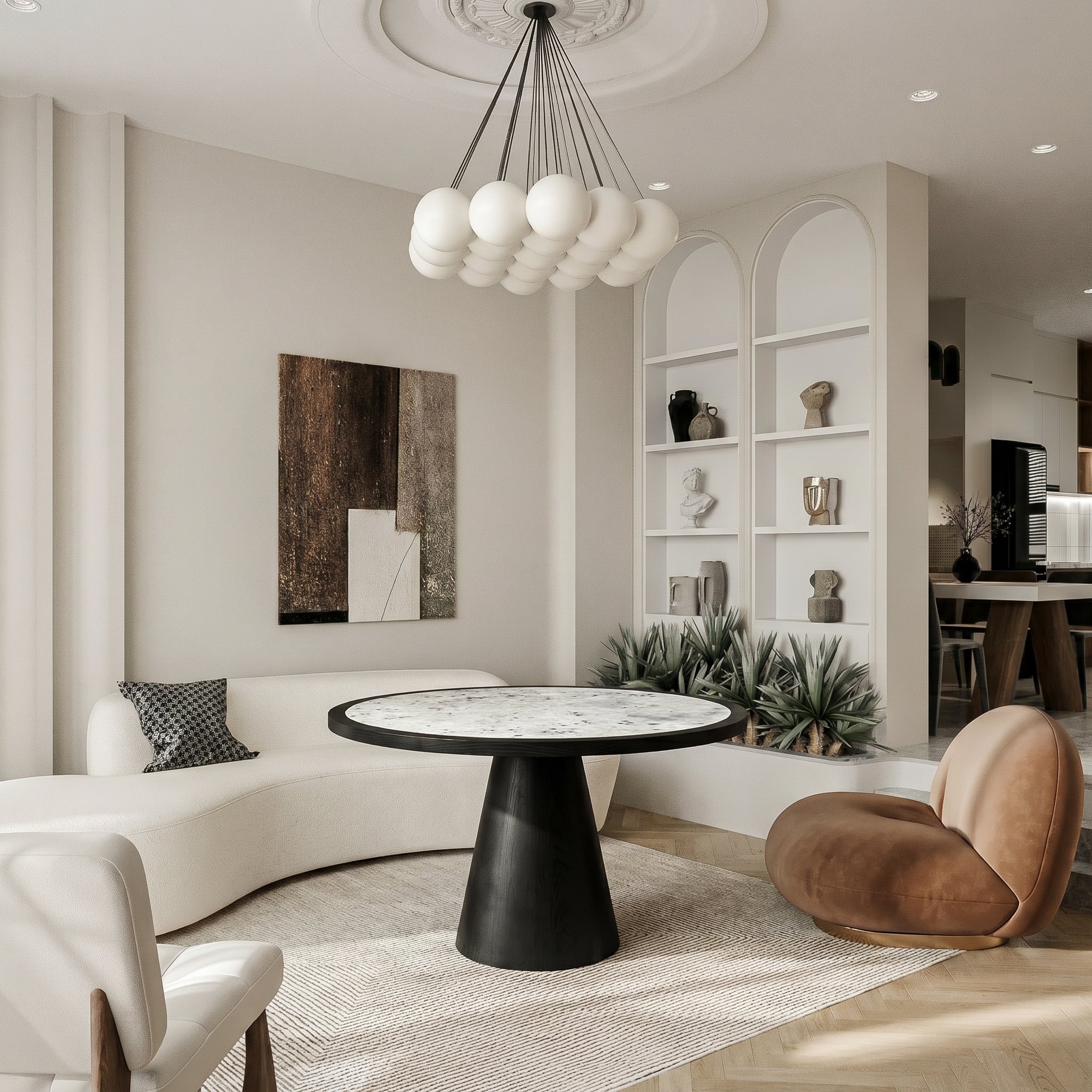 The Nero Ovale — Oak &nbsp;◆&nbsp; Black Marquina Marble
